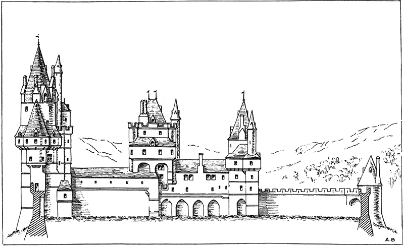 Vue ouest du château de Septmonts